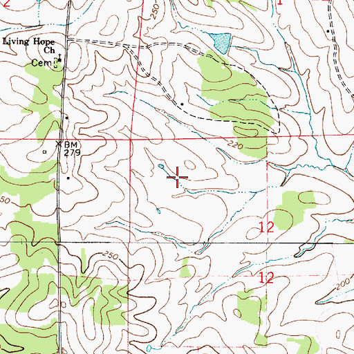 Topographic Map of Friendship Cemetery, AL