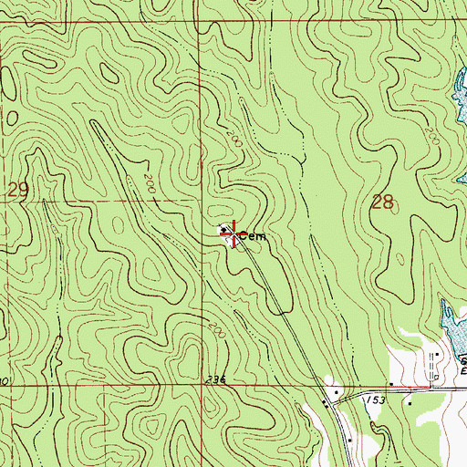 Topographic Map of Shiloh Cemetery, AL