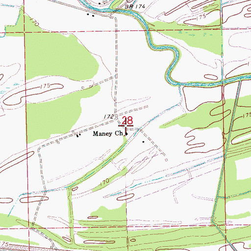Topographic Map of Saint Stephens School (historical), AR