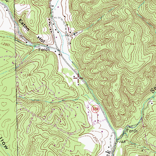 Topographic Map of Runion Creek School (historical), VA