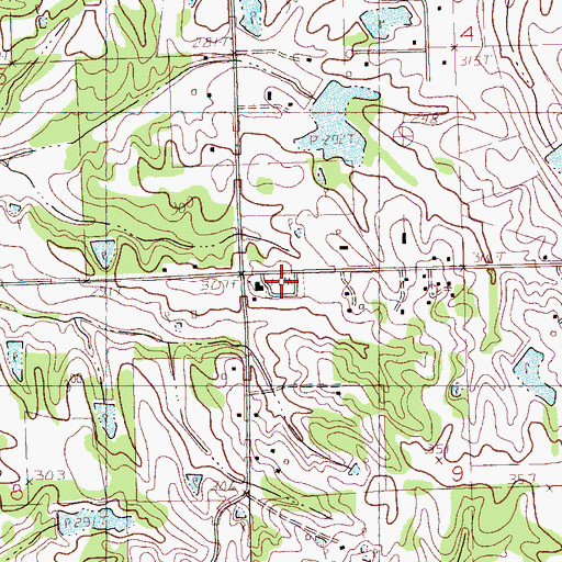 Topographic Map of New Bethlehem Cemetery, MS