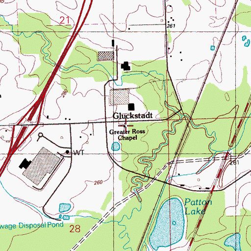 Topographic Map of Greater Ross Chapel, MS