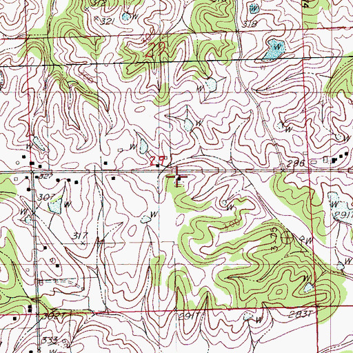 Topographic Map of Fetterson School (historical), MS