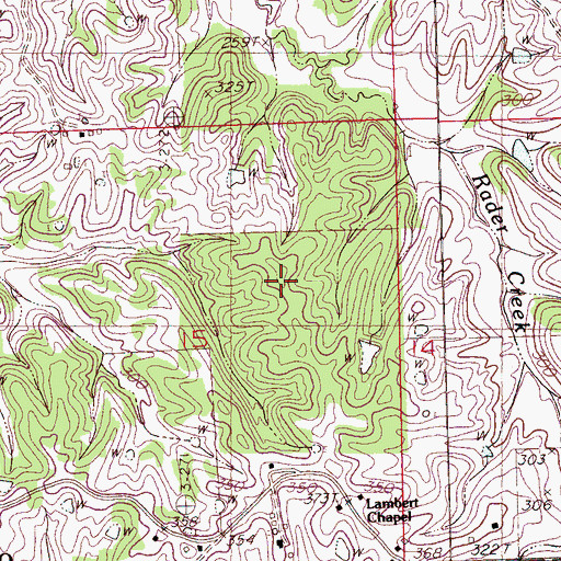 Topographic Map of Lambert School (historical), MS
