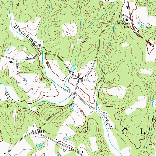Topographic Map of Cooks School (historical), NC