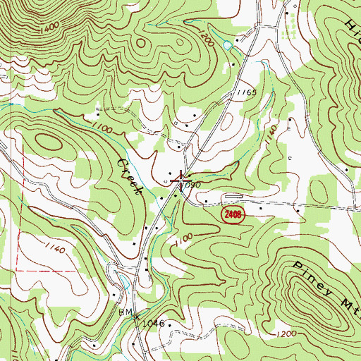 Topographic Map of New Castle, NC