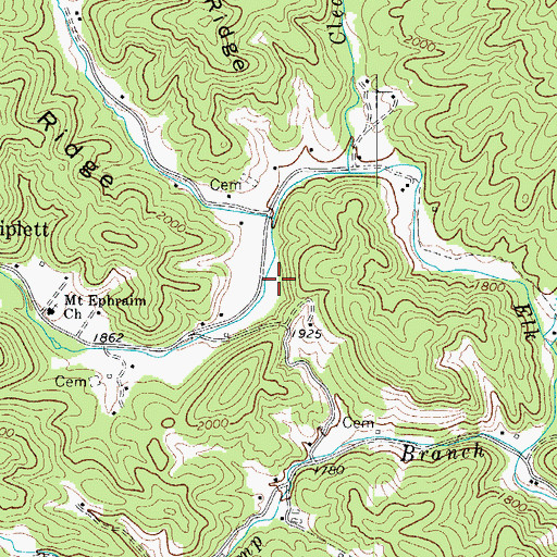Topographic Map of Elk School (historical), NC