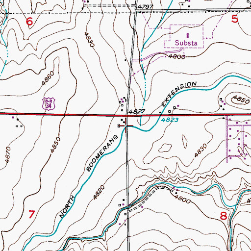 Topographic Map of North Boomerang Extension, CO