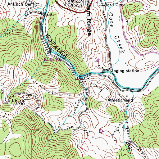 Topographic Map of Johnson School (historical), NC