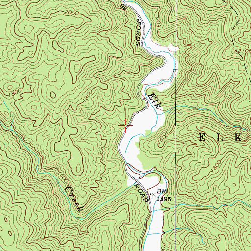 Topographic Map of Lower Elk School (historical), NC