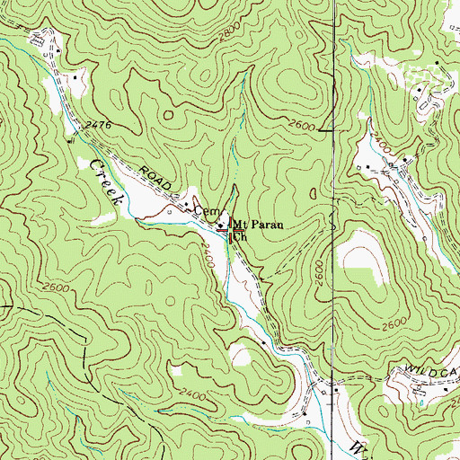 Topographic Map of Mount Paran School (historical), NC