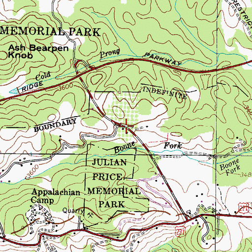 Topographic Map of Whiting School (historical), NC