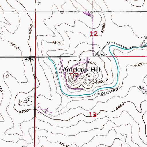 Topographic Map of Antelope Hill, CO