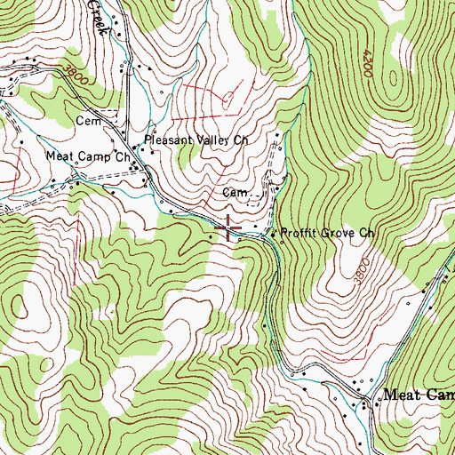 Topographic Map of Winebarger School (historical), NC