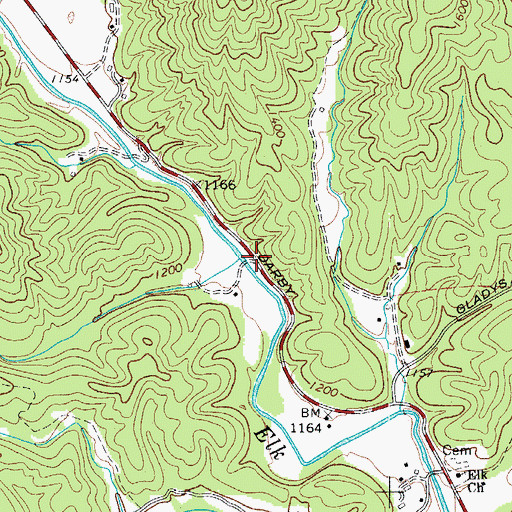 Topographic Map of Denny (historical), NC