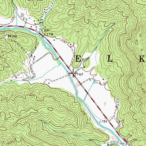 Topographic Map of Denny Station (historical), NC