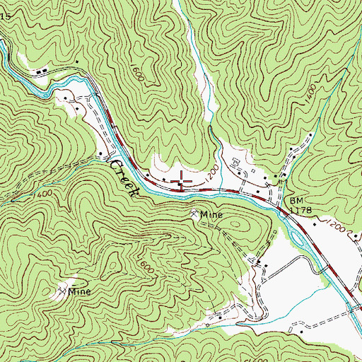 Topographic Map of Rock Island Church (historical), NC