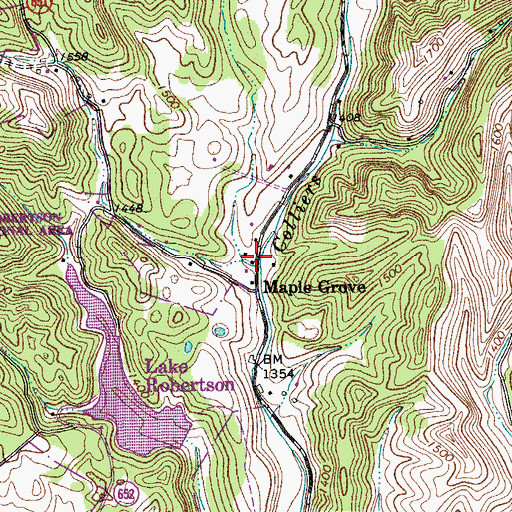 Topographic Map of New Hope Church (historical), VA