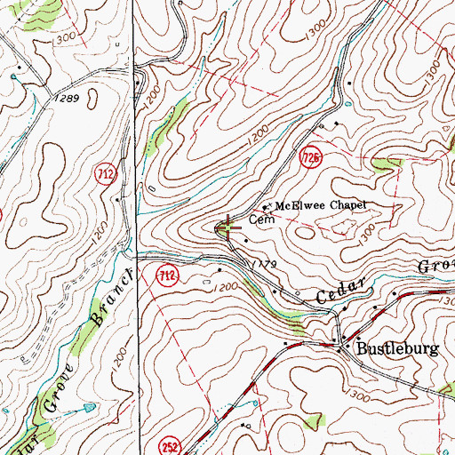Topographic Map of Oak Hill School (historical), VA