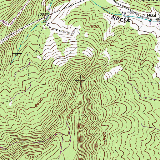 Topographic Map of The Pinnacle, VA