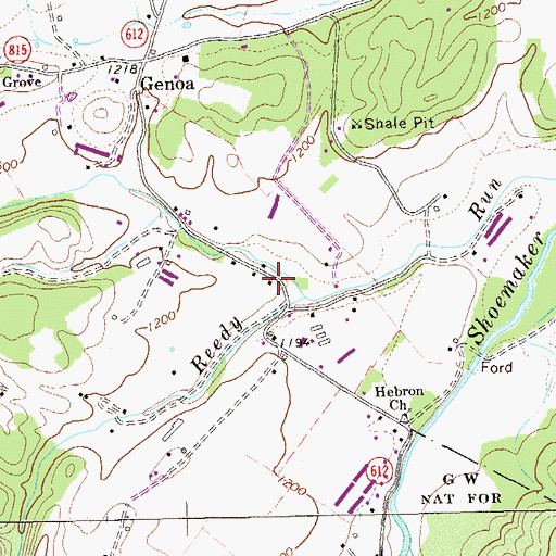 Topographic Map of Genoa School (historical), VA