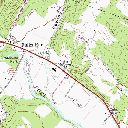 Topographic Map of Mount Pleasant School (historical), VA