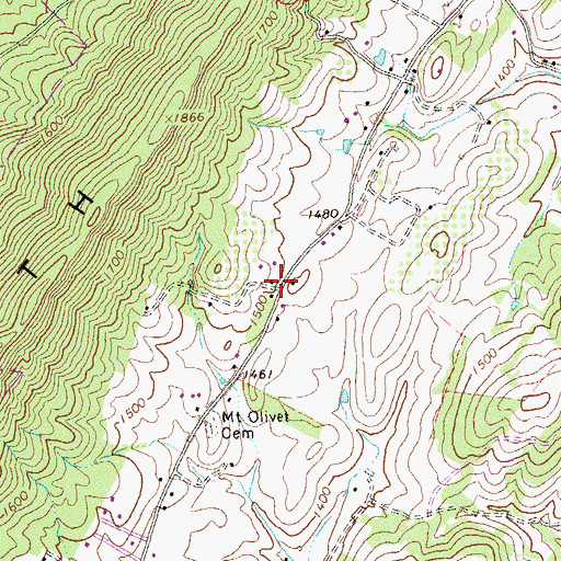 Topographic Map of Orebaugh School (historical), VA