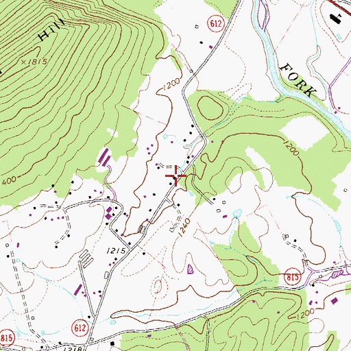 Topographic Map of Pentacostal Church, VA