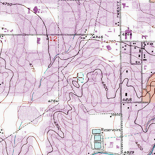 Topographic Map of Cottonwood Lake, CO