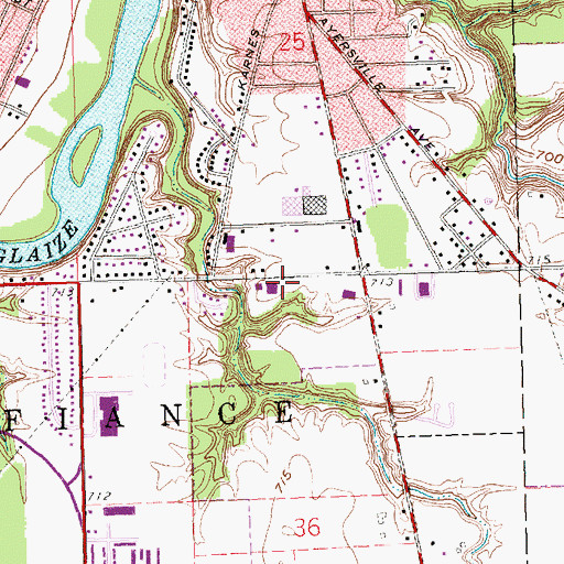 Topographic Map of Frazee Cemetery, OH