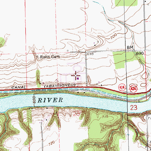 Topographic Map of Riverview Memory Gardens, OH