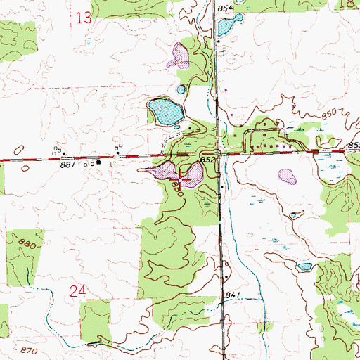 Topographic Map of Bible Park, OH