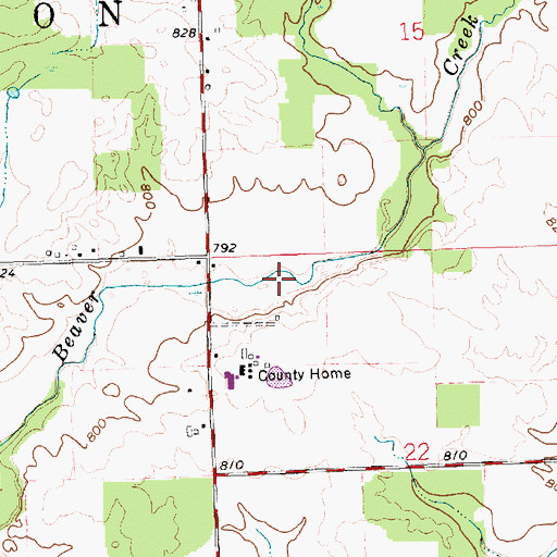 Topographic Map of Opdyke Park, OH