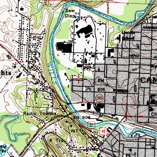 Topographic Map of Bethel Apostolic Church, OH