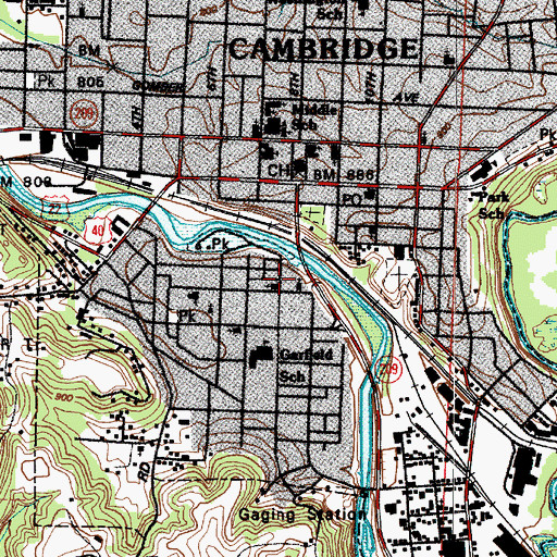 Topographic Map of Church of God of Prophecy, OH