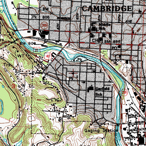 Topographic Map of First Nazarene Church, OH