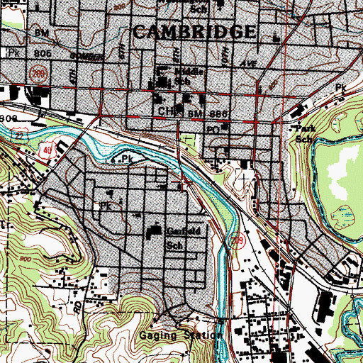 Topographic Map of Free Methodist Church (historical), OH