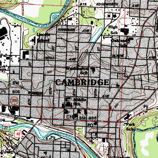 Topographic Map of Kingdom Hall of Jehovahs Witnesses, OH