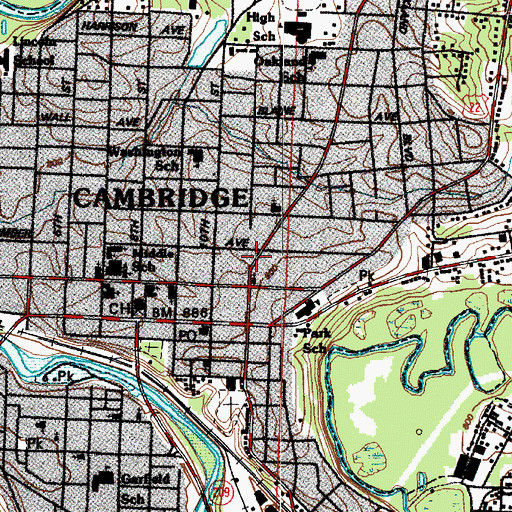 Topographic Map of Macedonia Baptist Church, OH