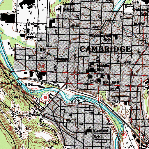 Topographic Map of Pilgrim Holiness Church, OH