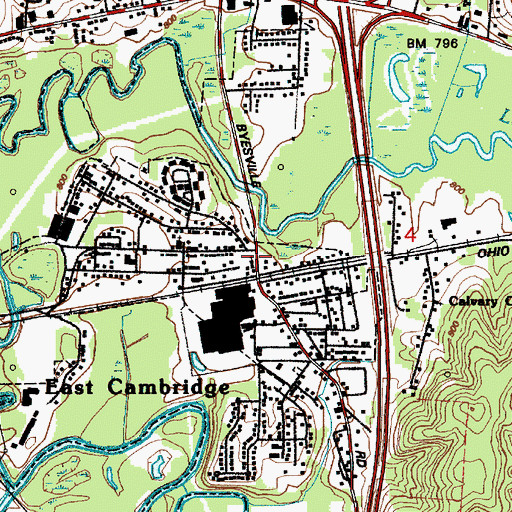 Topographic Map of Second Evangelical United Brethren Church (historical), OH