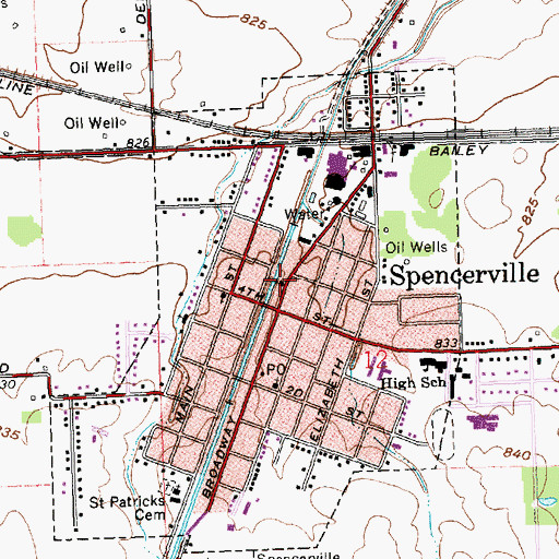 Topographic Map of Church of the Nazarene, OH