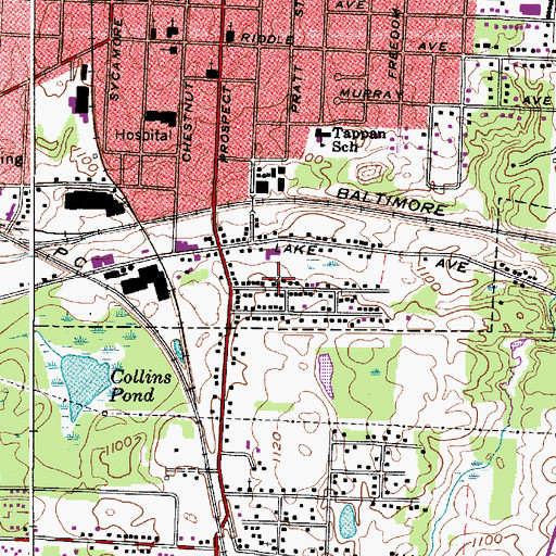 Topographic Map of Church of God, OH