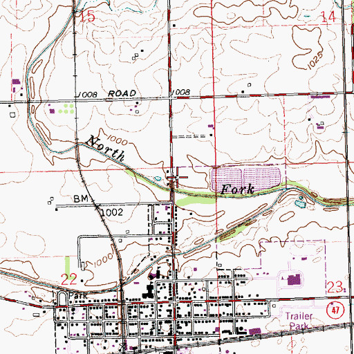 Topographic Map of Beeler Cemetery, OH
