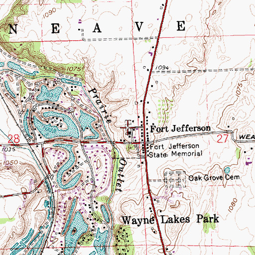 Topographic Map of Pioneer Cemetery, OH