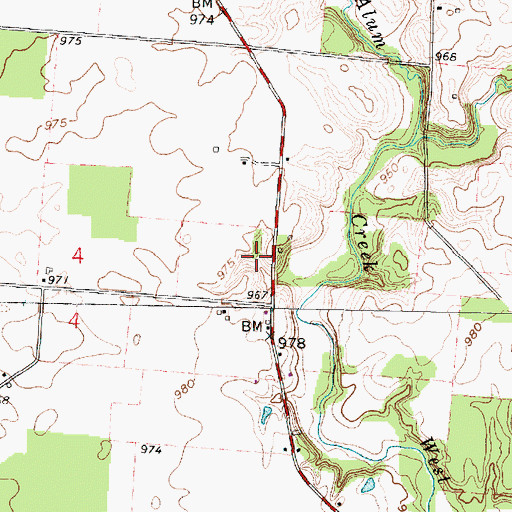 Topographic Map of East Oxford Cemetery, OH