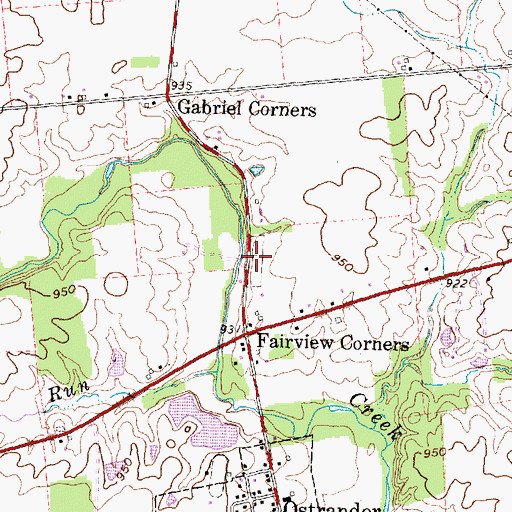 Topographic Map of Edinburg Cemetery, OH
