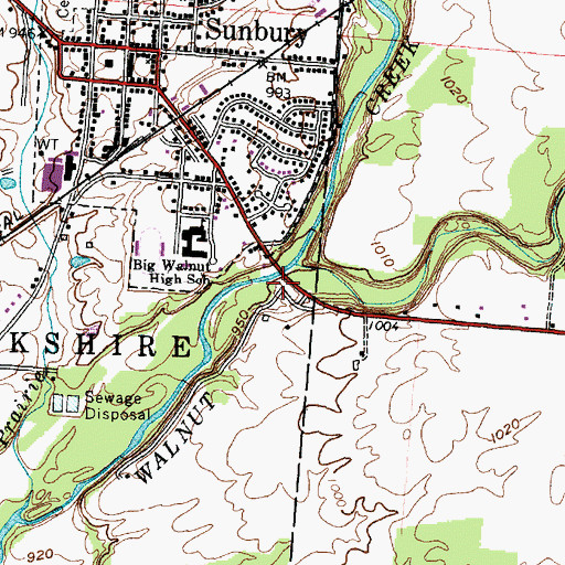 Topographic Map of Gaylord Mill (historical), OH