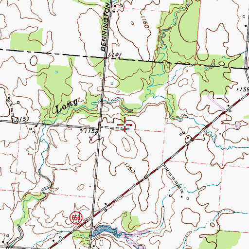 Topographic Map of Kenney Cemetery, OH