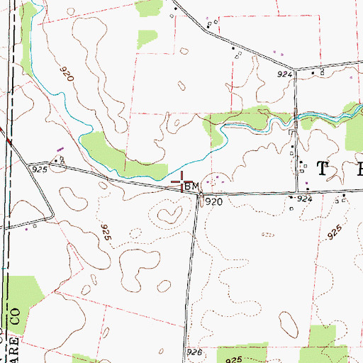 Topographic Map of Minton Cemetery, OH